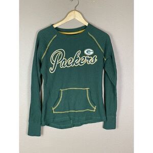Green Bay Packers NFL Women’s Knit LongSleeve Blouse Size Small